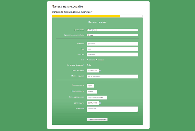 Главфинанс в Рыбинске оформить микрокредит
